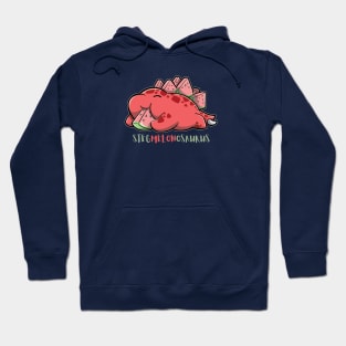 Stegmelonosaurus eating a slice of watermelon Hoodie